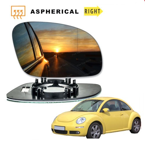 Right side Wide Angle wing mirror glass for VW New Beetle 2003-2010 Heated