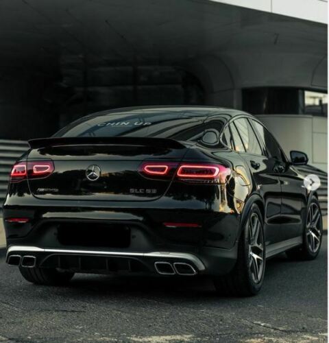 MERCEDES GLC C253 COUPE REAR TRUNK BOOT SPOILER C63 STYLE LIP GLOSS BLACK COLOR