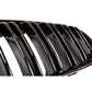BMW E90 E91 LCI 08> GLOSS BLACK CHROME TWIN SPOKE GRILLE GRILLES GRILL