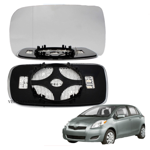 Left passenger Wide Angle side wing mirror glass for Toyota Yaris 99-05
