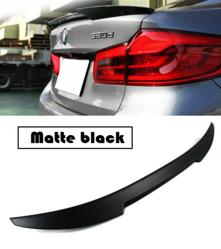 BMW 5 series G30 G38 saloon V style rear boot trunk lip spoiler matte black UK