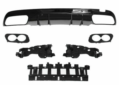 MERCEDES C CLASS W205 SALOON ESTATE AMG C43 STYLE REAR DIFFUSER FACELIFT 2019+