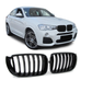 BMW F25 F26 X3 X4 14-18 PERFORMANCE LOOK GLOSS BLACK FRONT KIDNEY GRILLES GRILLS