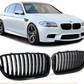 BMW F10 F11 & M5 GLOSS BLACK M PERFORMANCE LOOK FRONT KIDNEY GRILLES GRILLS UK