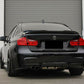 BMW F30 F31 3 SERIES REAR DIFFUSER M SPORT PERFORMANCE TWIN EXHAUST GLOSS BLACK