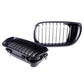 BMW E46 4dr 01-05 M PERFORMANCE LOOK MATTE BLACK FRONT KIDNEY GRILLES GRILLS UK