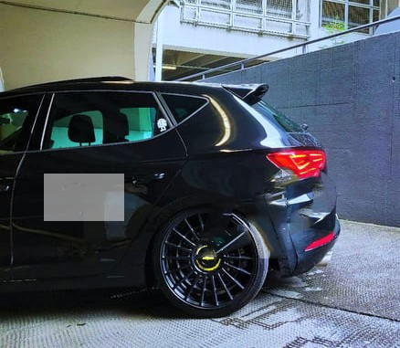 SEAT Leon Cupra Look 5 Door MK3 5F Gloss Black Rear Lip Boot Spoiler 2012-2020