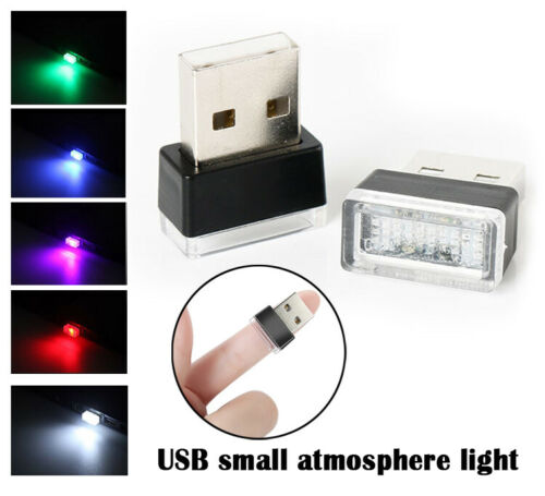 7 Colours Mini USB LED Wireless Lamp Car Atmosphere Light Colorful Accessories